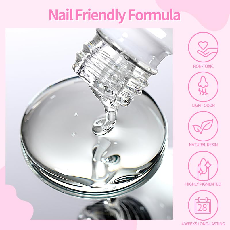 Born Pretty nail apex shaping before and after to show strength and sculpted profile