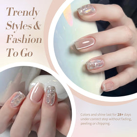 Born Pretty nail on finger in salon setting showing professional glossy finish