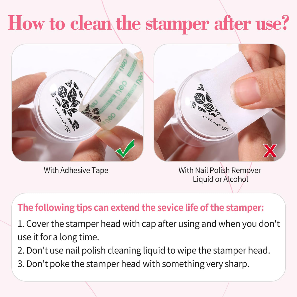 Born Pretty nail scale comparison showing stamper reach on longer nails