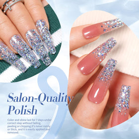 Born Pretty nail swatch on white background displaying true polish finish