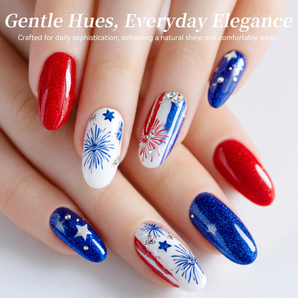 Born Pretty navy blue glitter texture detail highlighting sparkle durability