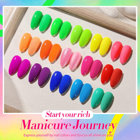 Born Pretty color swatch array displaying bright neon options for creative looks