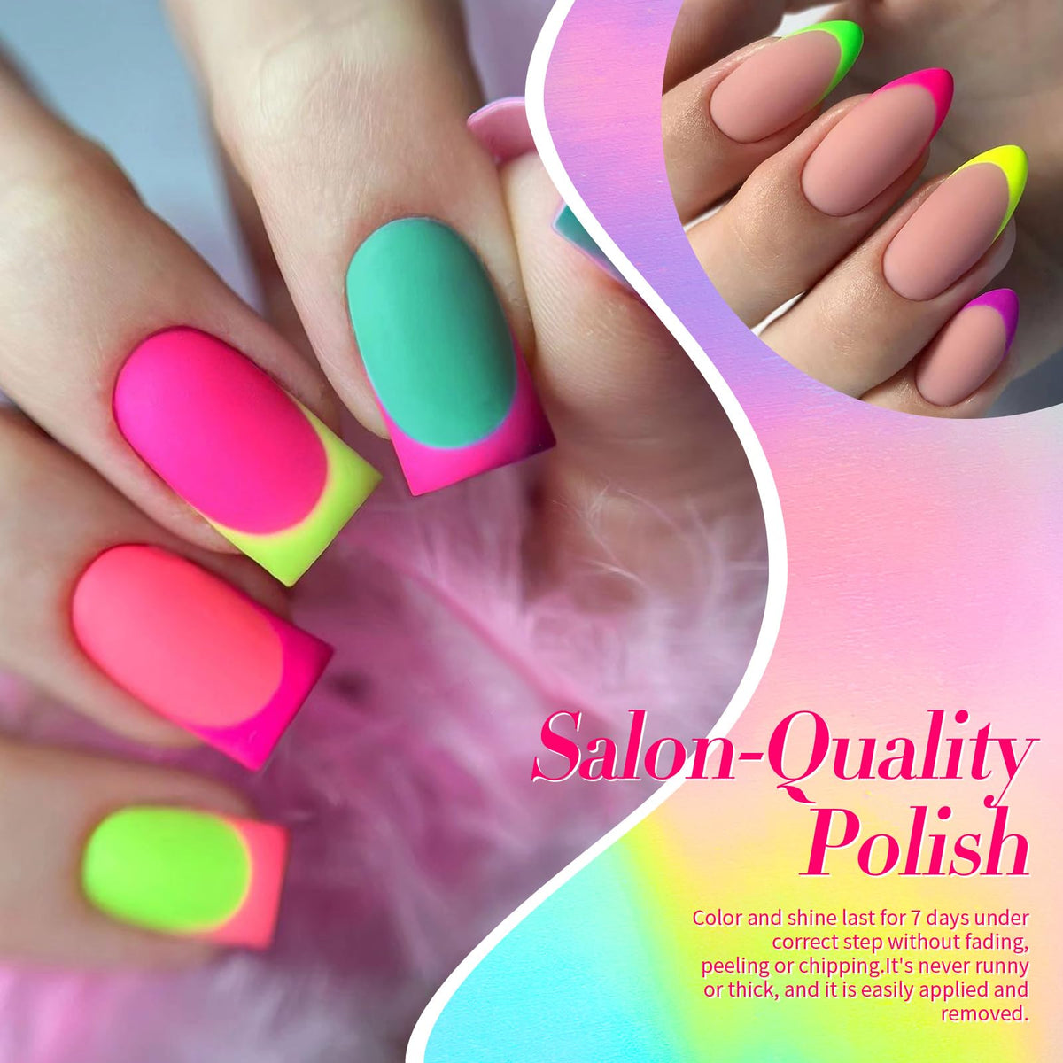 Born Pretty single bottle close-up highlighting polish color and easy grip benefit