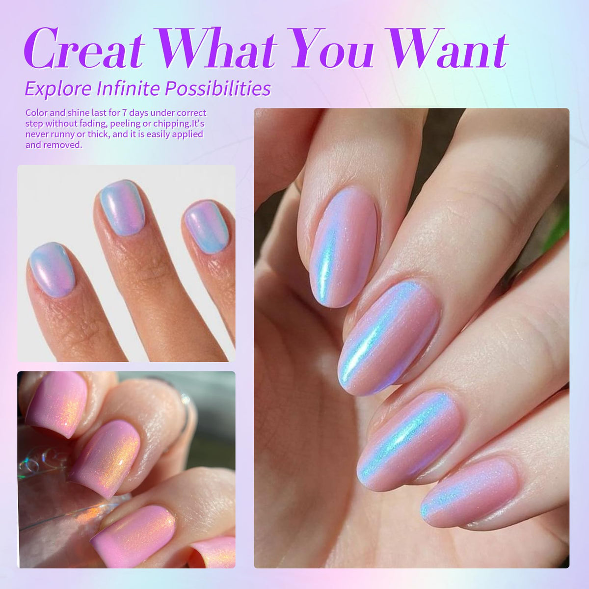 Born Pretty ombre technique in use with sponge blending for gradient effect