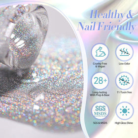 Born Pretty cured nails under lamp with glossy finish and durable shine benefit