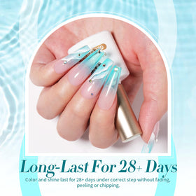 Born Pretty 7ml bottle in hand for scale showing compact travel-friendly benefit