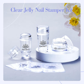 Born Pretty stamper next to a finger to demonstrate scale and fit