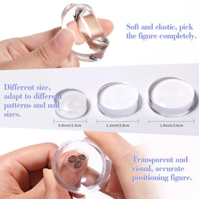 Born Pretty stamper pressing a French tip design for precise placement