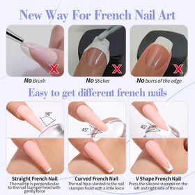 Born Pretty side-by-side long and short stampers illustrating length options