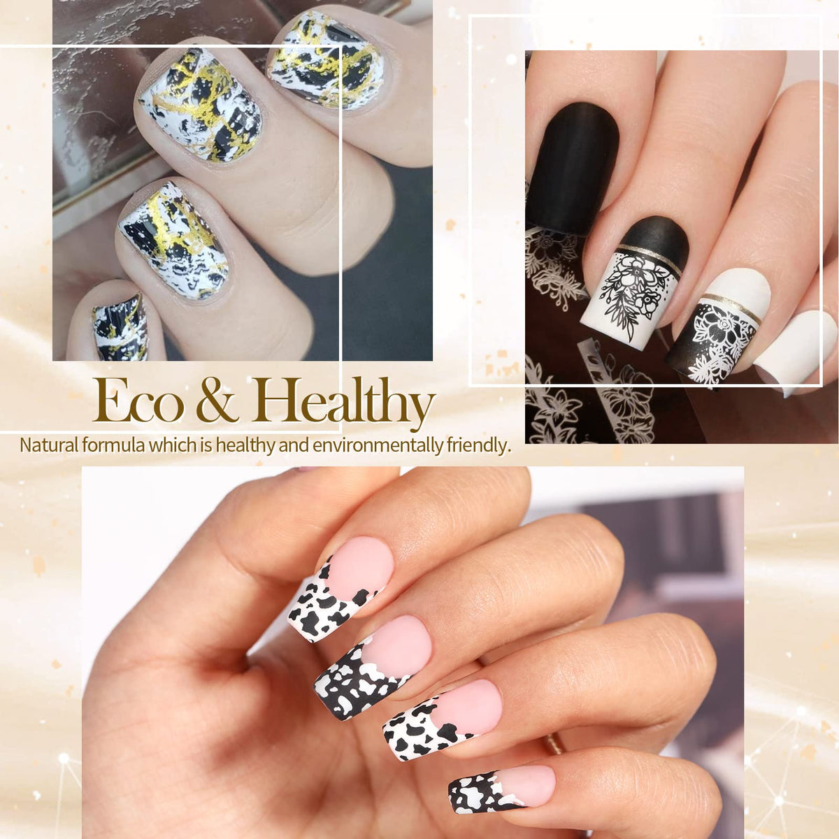 BORN PRETTY stamper picking up full image for crisp nail application