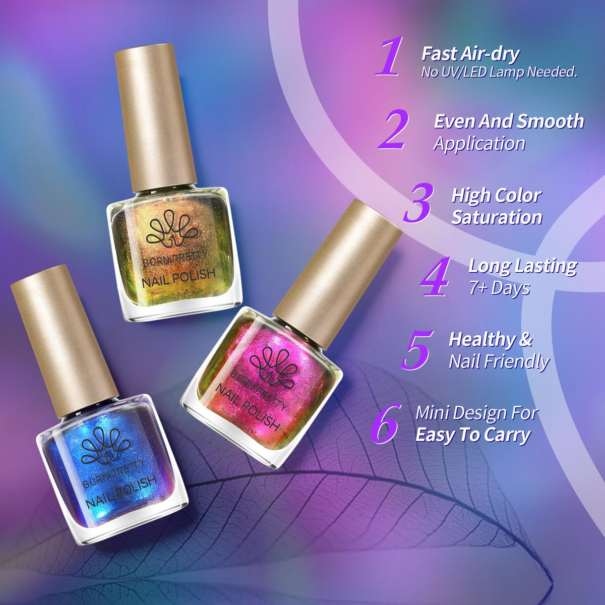 Born Pretty toenail application image showing suitability for toes and nails