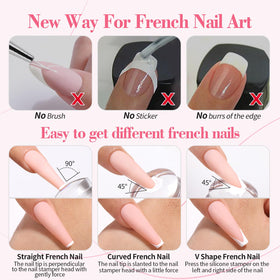 Born Pretty white gel bottle showing opaque tip color for crisp French
