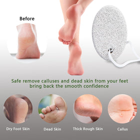 Borogo pumice stone removing heel callus during bath for softer feet