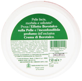 Borotalco cream texture close-up illustrating smoothness and fast absorption benefit