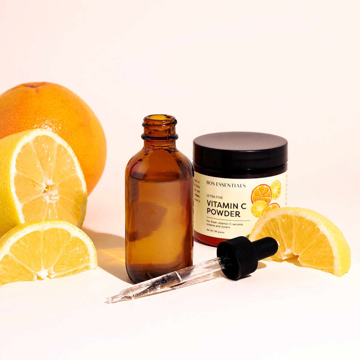 Bos Essentials lifestyle bathroom counter setup showing convenient daily use