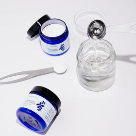 Bos Essentials powder close-up texture emphasizing purity and safety