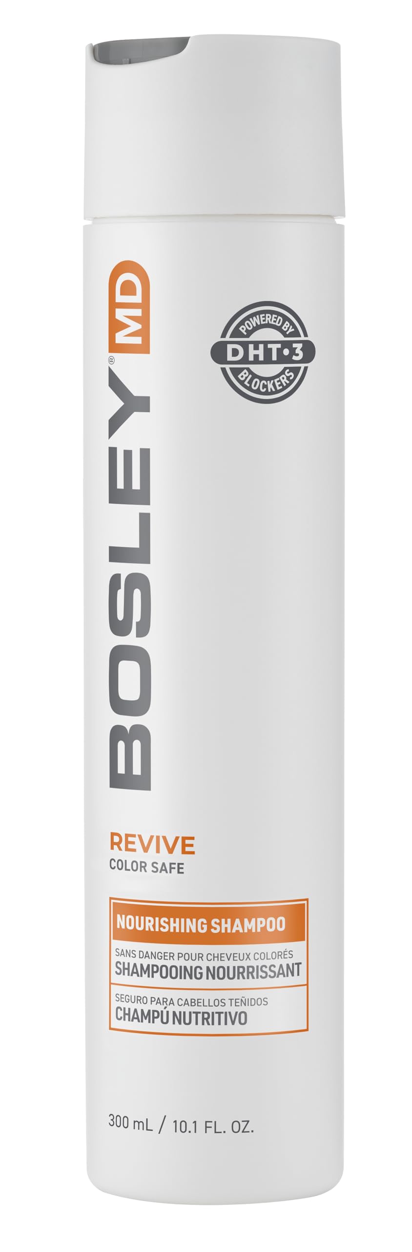BosleyMD BosRevive front bottle showing label and color-safe benefit