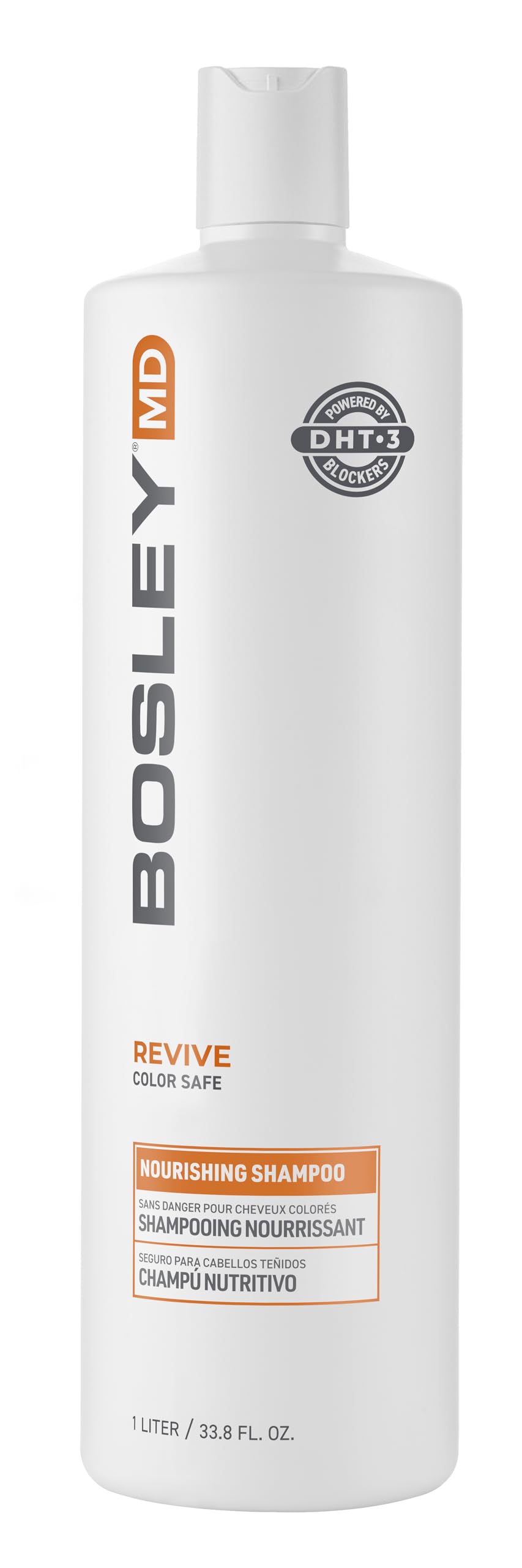BosleyMD front bottle showing product in full and benefits