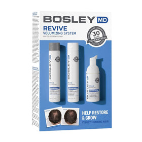 BosleyMD front packaging of BOSRevive starter kit showing full 3-step set and benefits