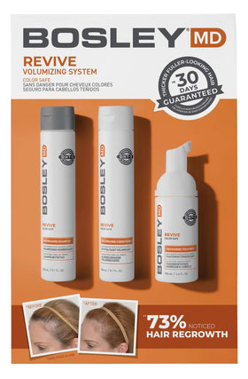 BosleyMD front packaging of BosRevive starter kit showing full set and benefits