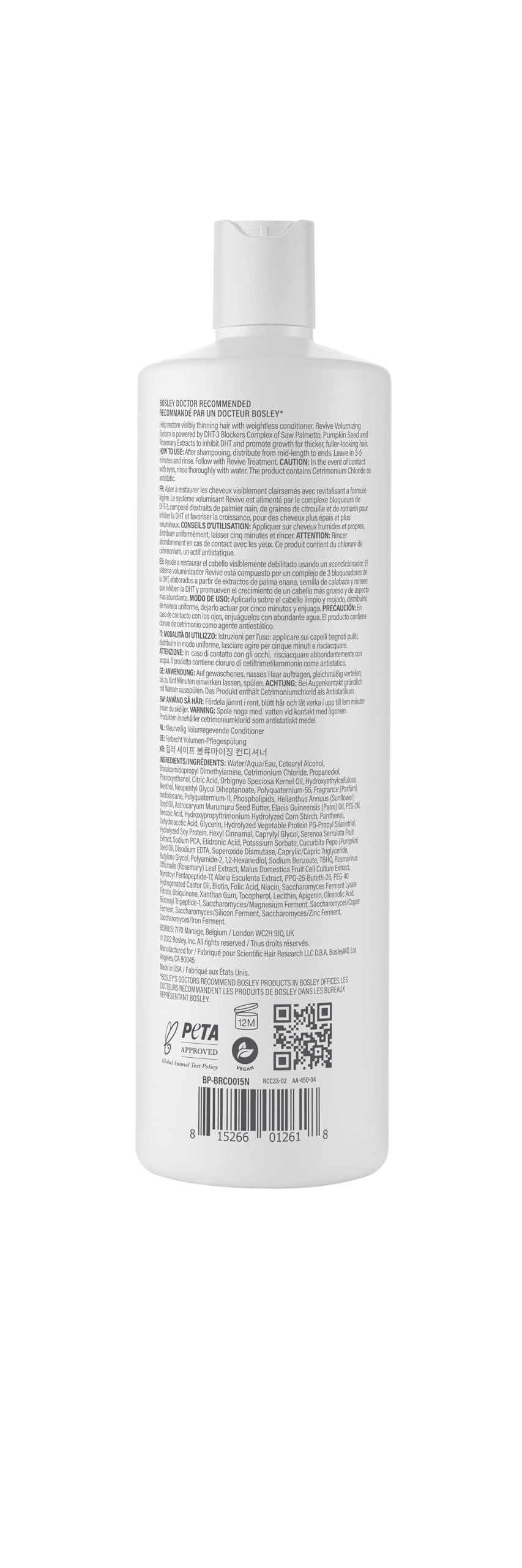 BosleyMD BosRevive on bathroom shelf lifestyle shot showing daily routine compatibility