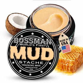 Bossman MUDstache front pot showcasing label and compact size for easy storage