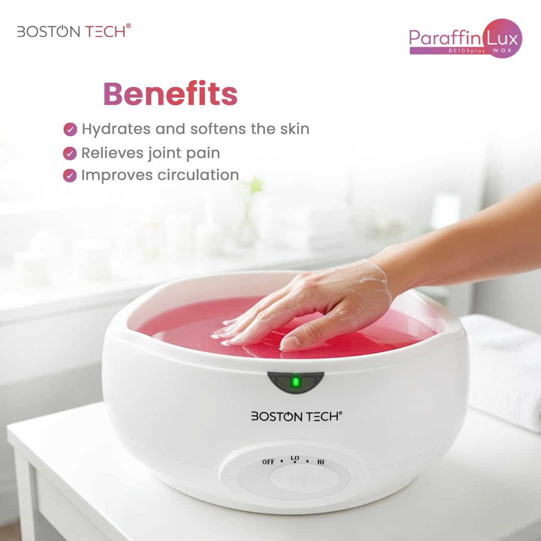 Boston Tech paraffin wax warmer closeup of High/Low control switch, enables simple temperature management