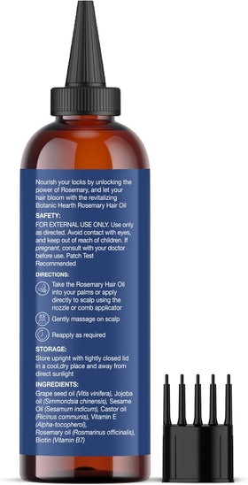 Botanic Hearth applying oil to scalp demonstrating targeted use for improved nourishment