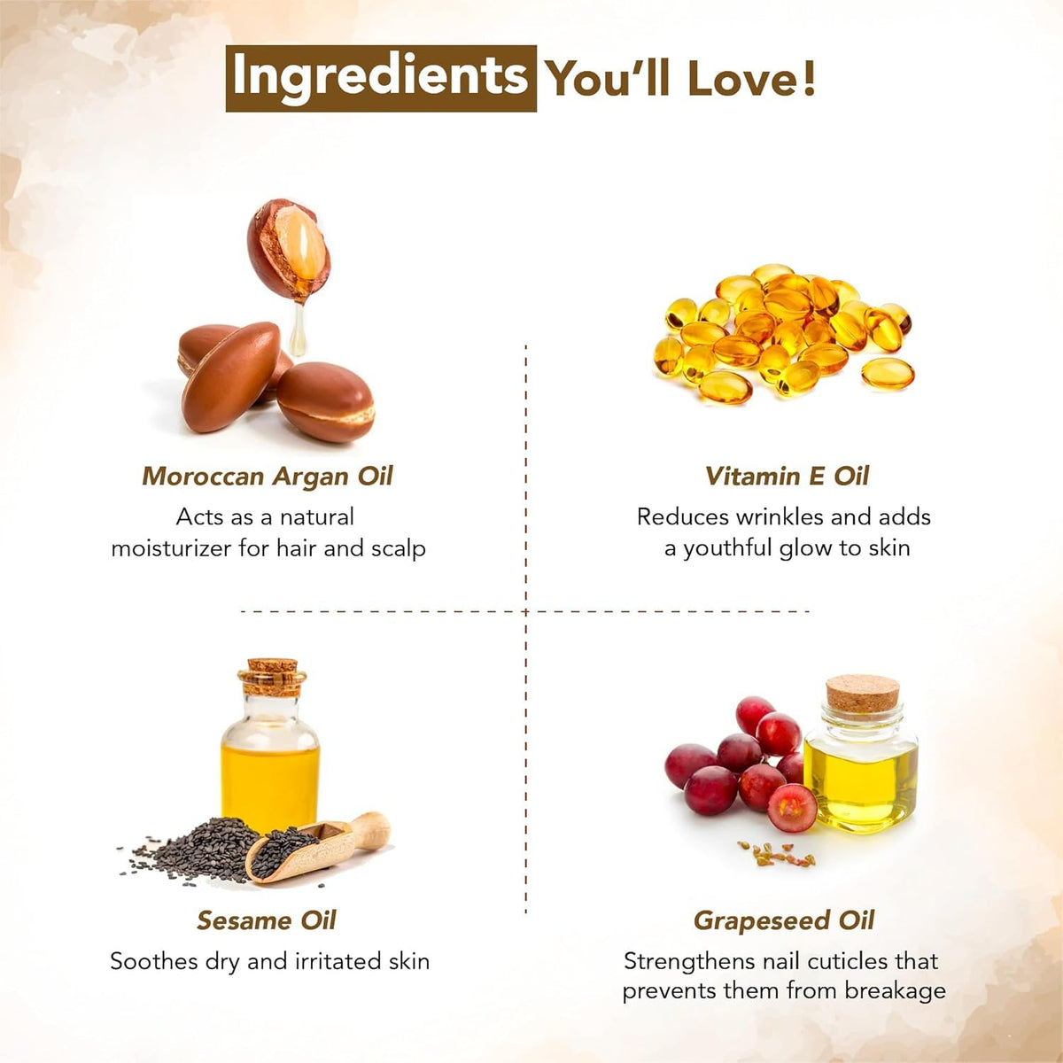 Botanic Hearth golden oil pouring texture close-up, showing lightweight absorption benefit