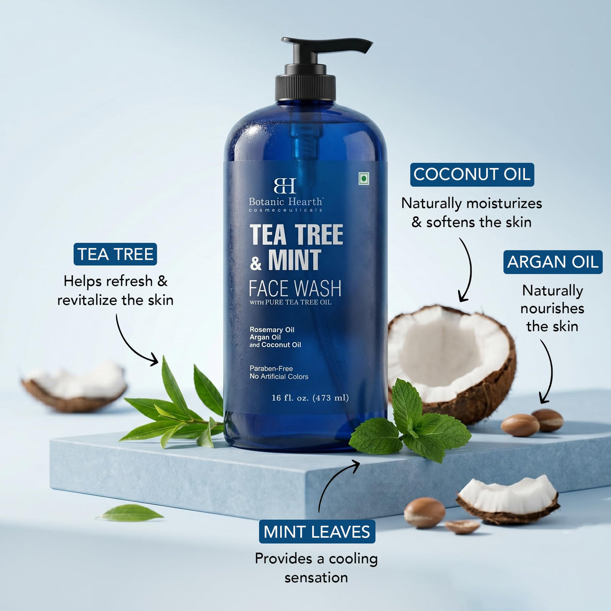 Botanic Hearth close-up of argan, jojoba and coconut oils illustrating nourishing hydration
