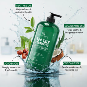 Botanic Hearth bottle pump close-up highlighting label clarity and easy dispensing benefit