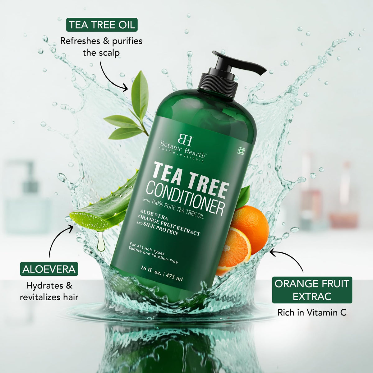 Person applying Botanic Hearth conditioner in shower for smooth hair