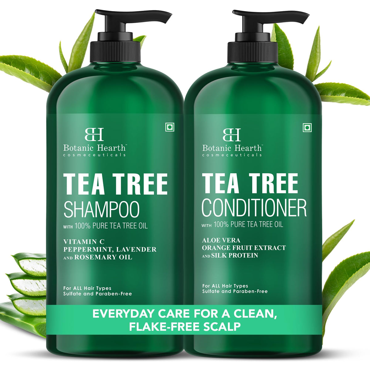 Botanic Hearth front packaging showing shampoo and conditioner set for refreshed scalp