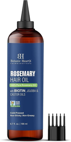 Botanic Hearth front packaging showing bottle and label, highlighting nourishing oil benefits