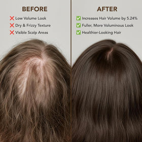 Botanic Hearth applying oil to hair mid-lengths to reduce frizz benefit