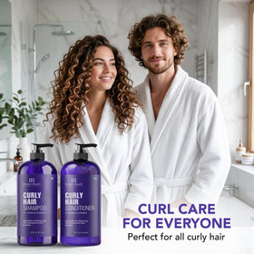 Botanic Hearth shower rack lifestyle scene illustrating daily curly hair routine