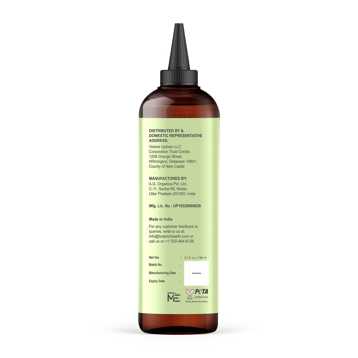Botanic Hearth oil droplet applied to scalp showing targeted nourishment