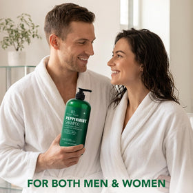 Botanic Hearth product styled on bathroom sink showcasing daily routine