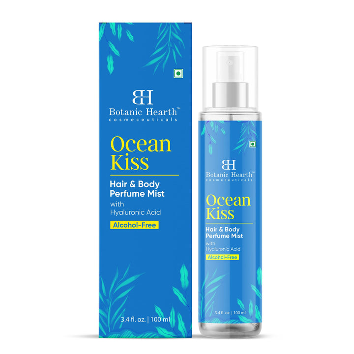 Botanic Hearth front packaging showing ocean-inspired bottle and scent