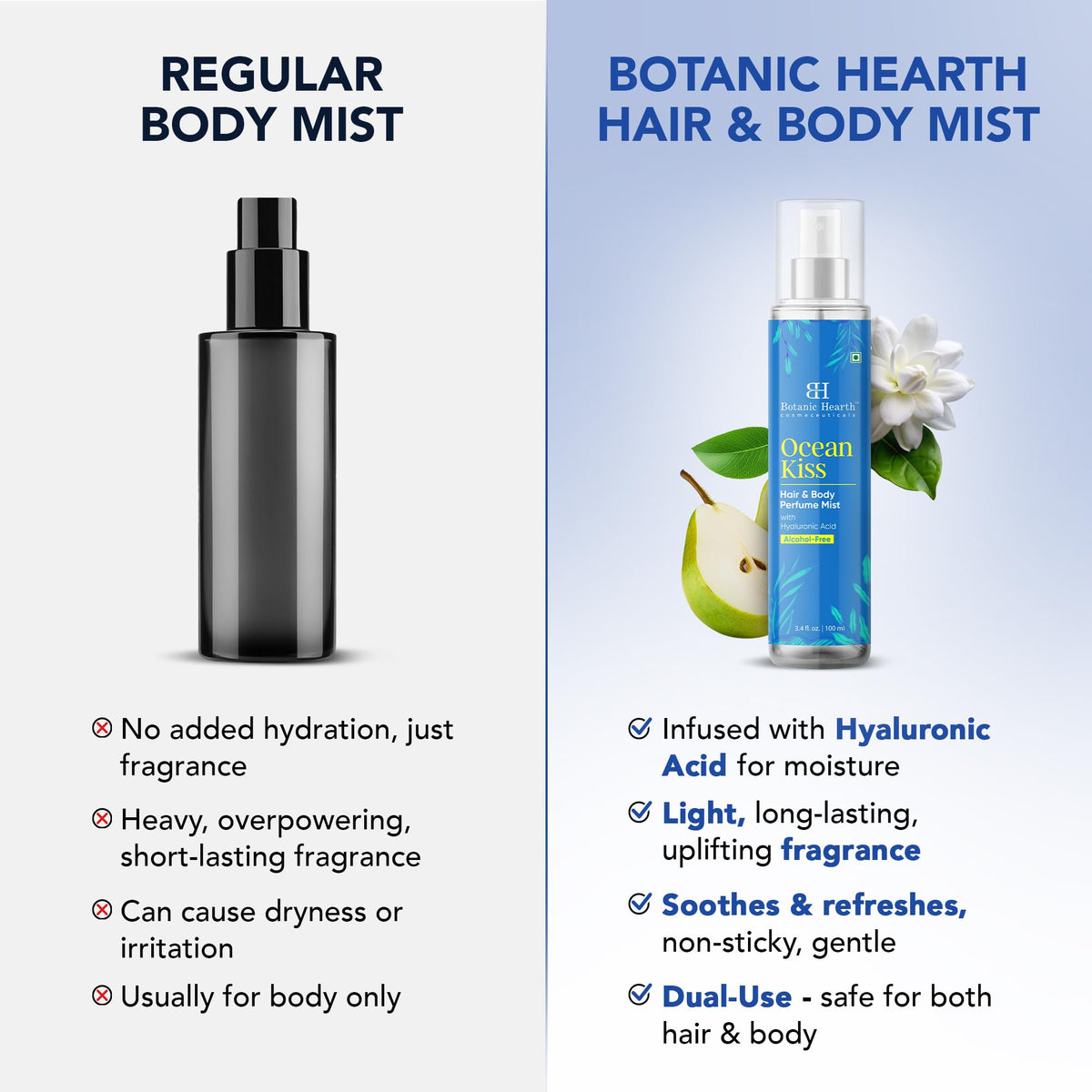 Botanic Hearth bottle next to sunglasses showing travel-ready convenience
