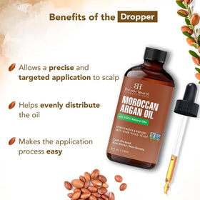 Botanic Hearth oil in hand demonstrating recommended small amount for non-greasy effect
