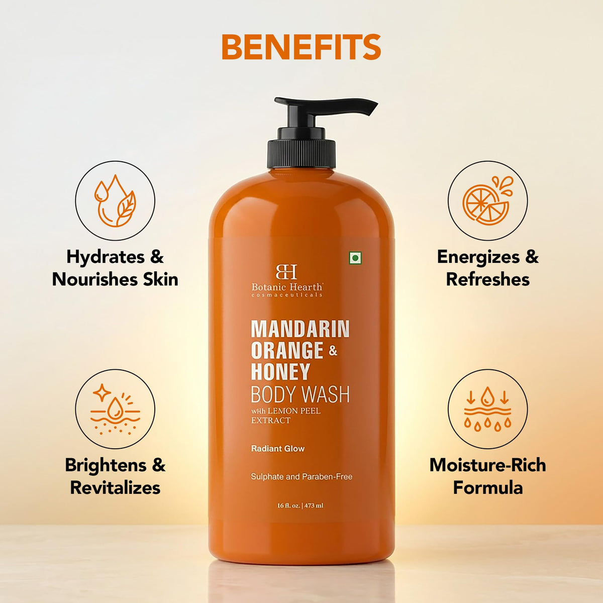 Botanic Hearth pump dispensing shower gel for easy controlled use