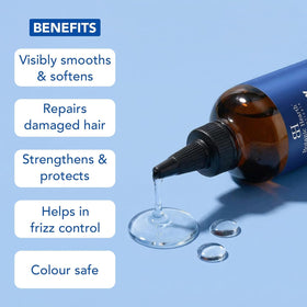 Botanic Hearth applying oil to scalp to demonstrate targeted nourishment and scalp comfort