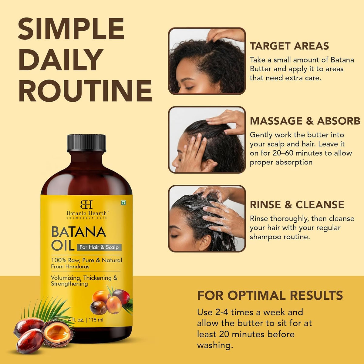 Botanic Hearth scalp massage with oil to promote healthier-looking scalp benefit