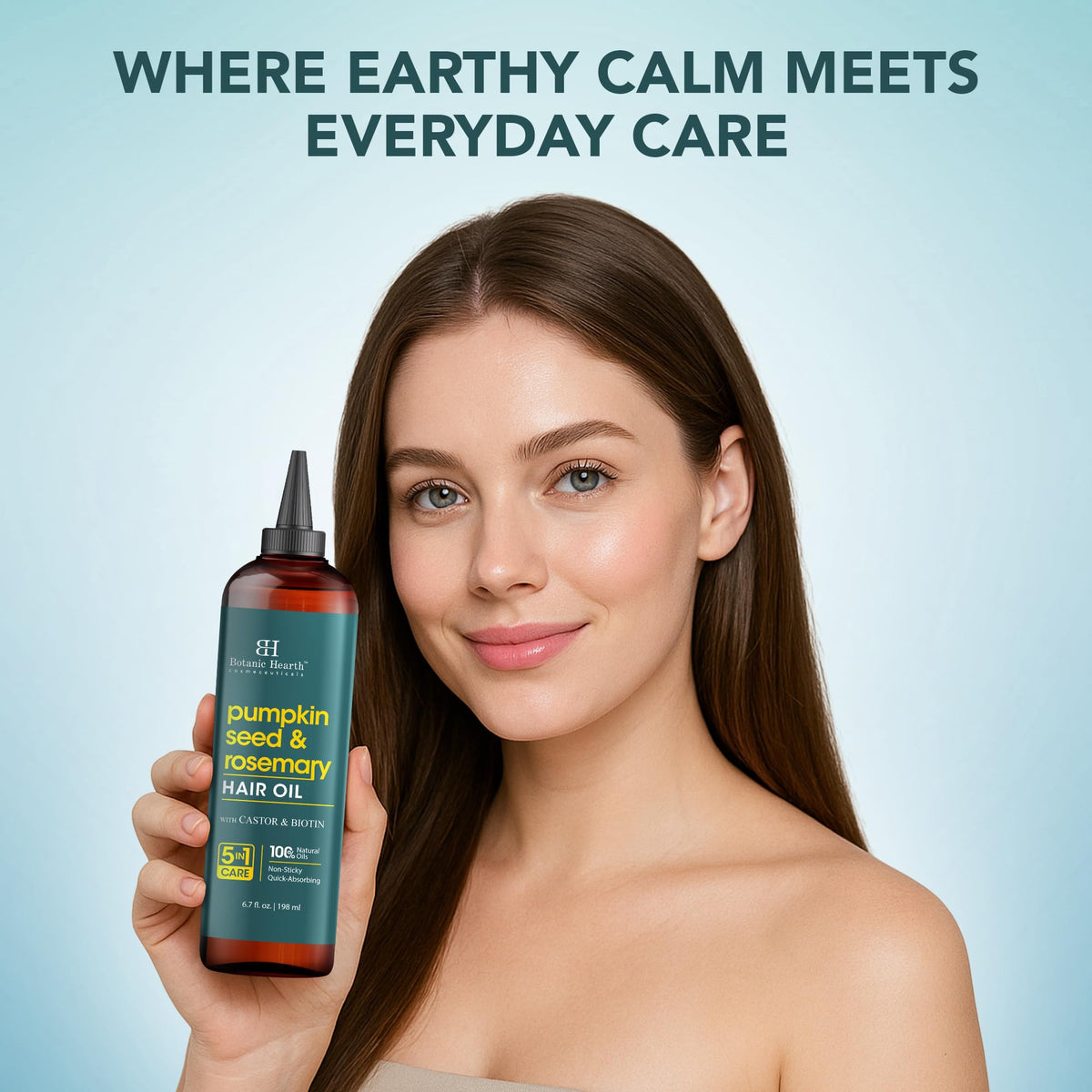 Botanic Hearth size comparison 198ml bottle showing value and lasting use benefit