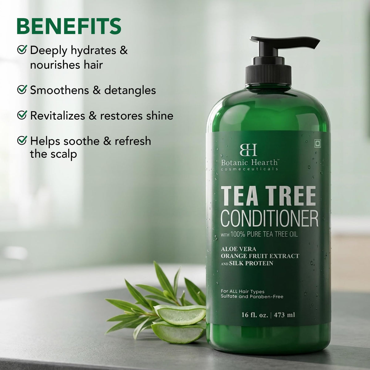 Botanic Hearth back label with ingredients and usage details