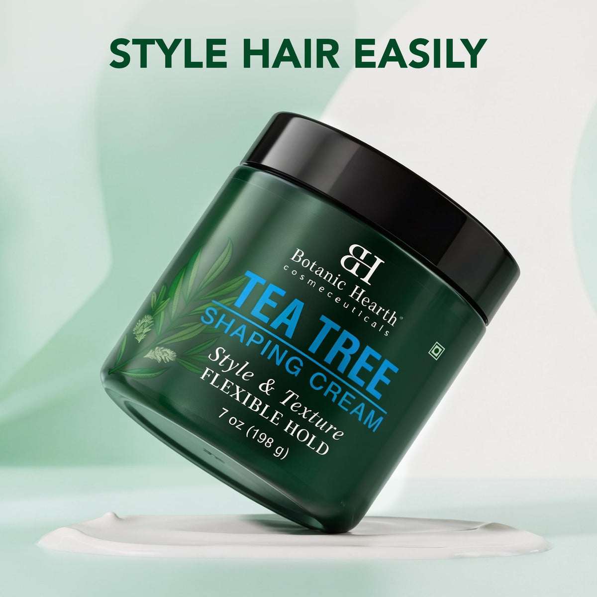 Botanic Hearth before and after hair photo showing reduced frizz and defined texture