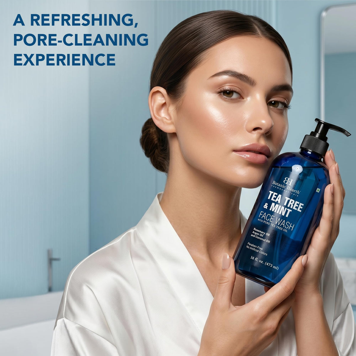 Botanic Hearth foam texture on hand demonstrating gentle lather and effective cleansing