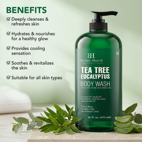 Botanic Hearth gel texture close-up illustrating smooth lathering and gentle cleansing benefit