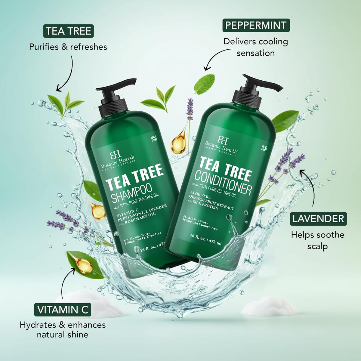 Shampoo drops texture from Botanic Hearth demonstrating gentle, clarifying lather